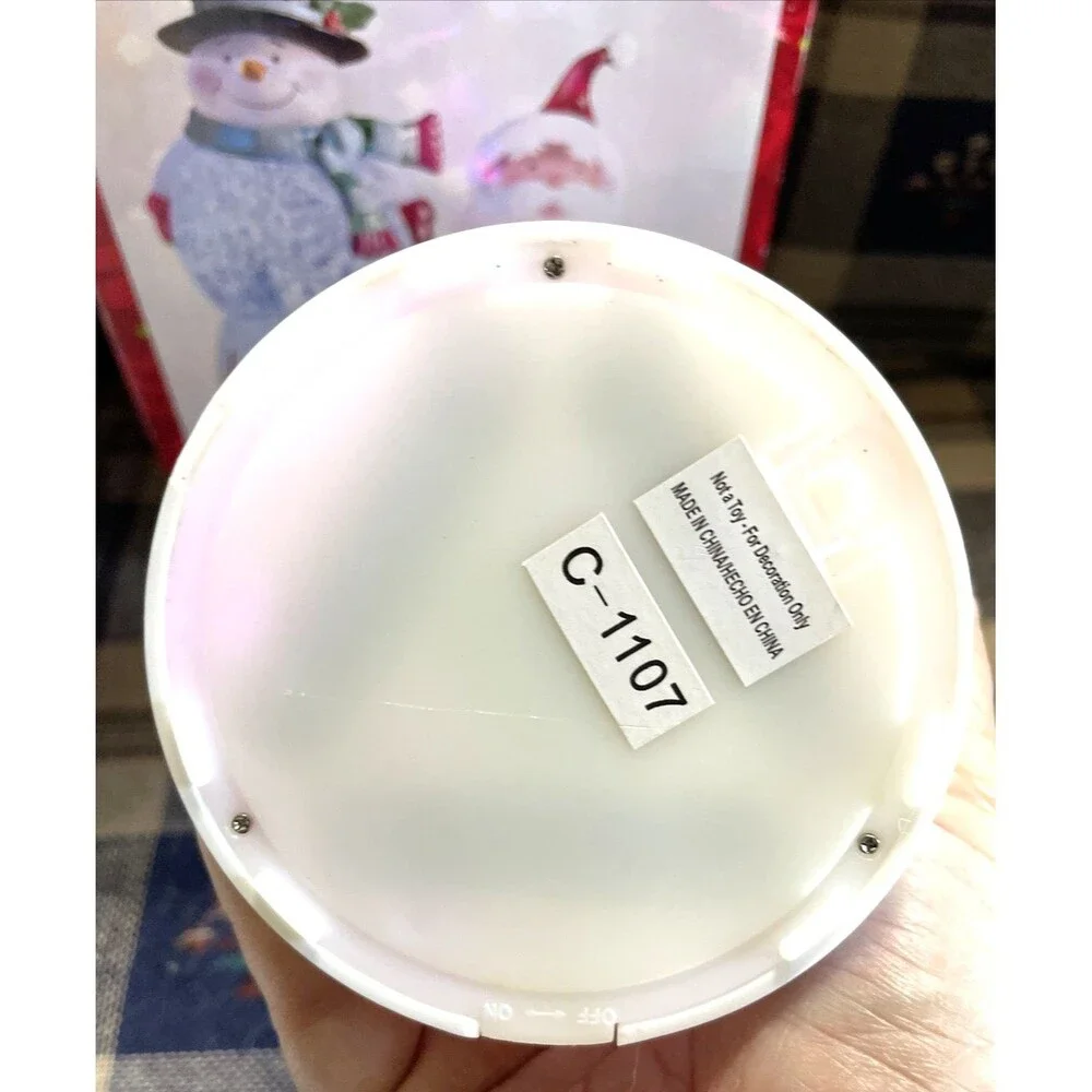 Lighted Santa Snow Globe Color Changing Lights Swirling Sparkles Christmas Decor